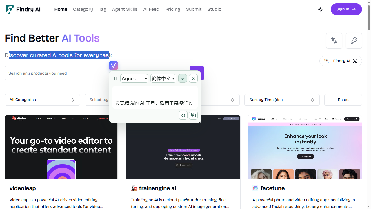 LexiLayer selection and hover translation popup card